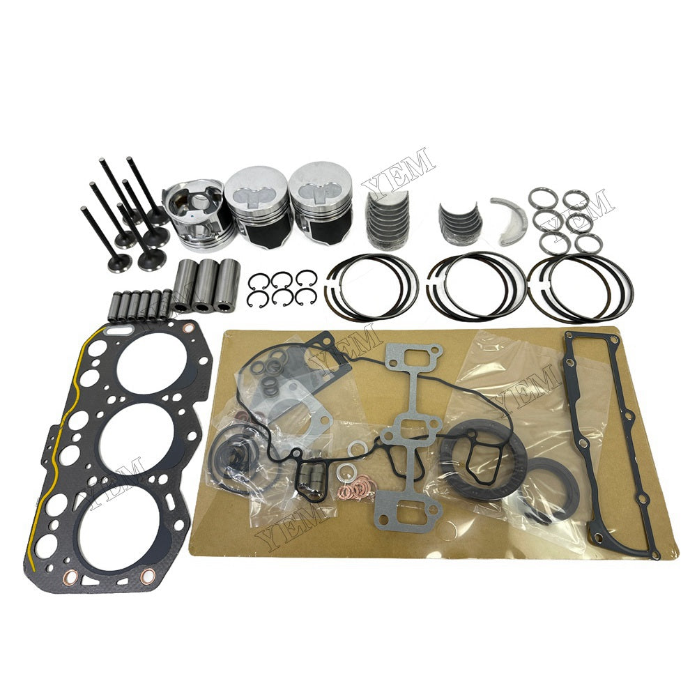 For Yanmar 3TNV76 Overhaul Rebuild Kit Engine Part Gasket Piston Set
