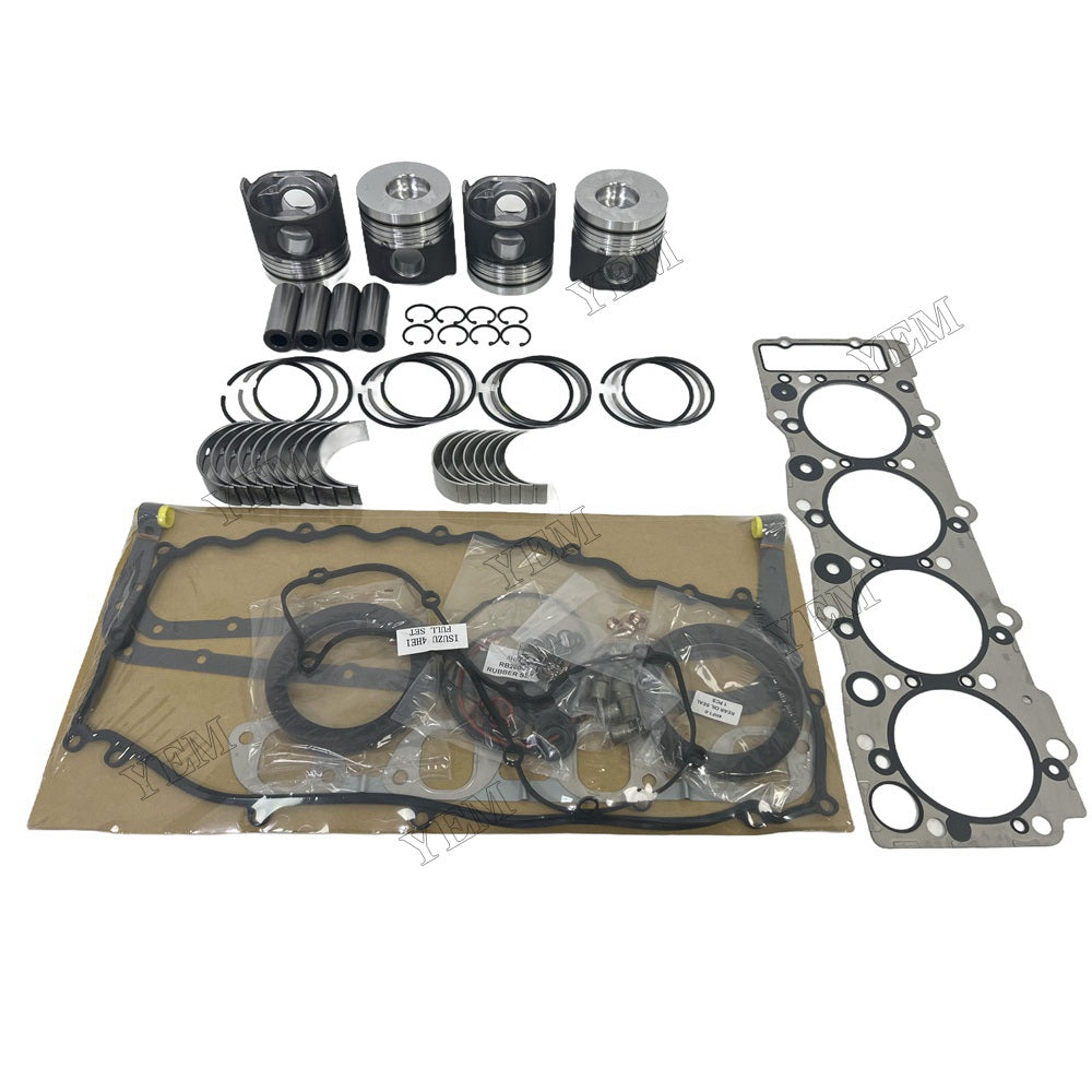 4HE1 Overhaul Re-ring Kit For Isuzu Engine Piston Ring Gasket Bearing