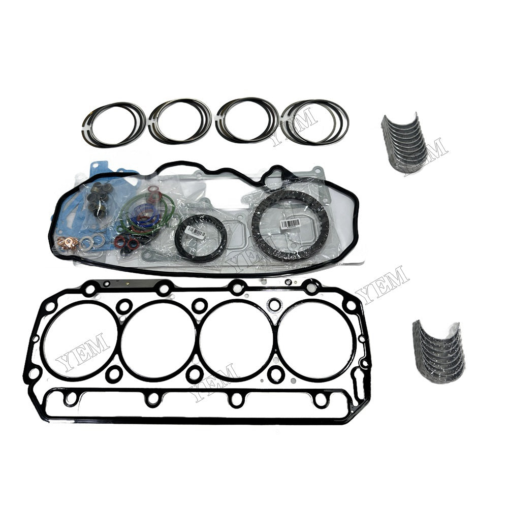 For Yanmar 4TNE98 Overhaul Re-ring Kit Engine Part Gasket Piston Set