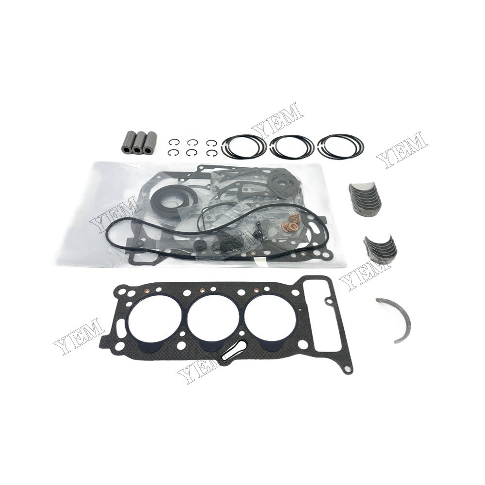 For Isuzu 3KR1 Overhaul Re-ring Kit Repair Part Gasket Piston Set