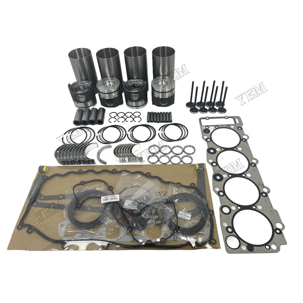 For Isuzu 4HE1 Engine Overhaul Kit Engine Part Gasket Piston Set