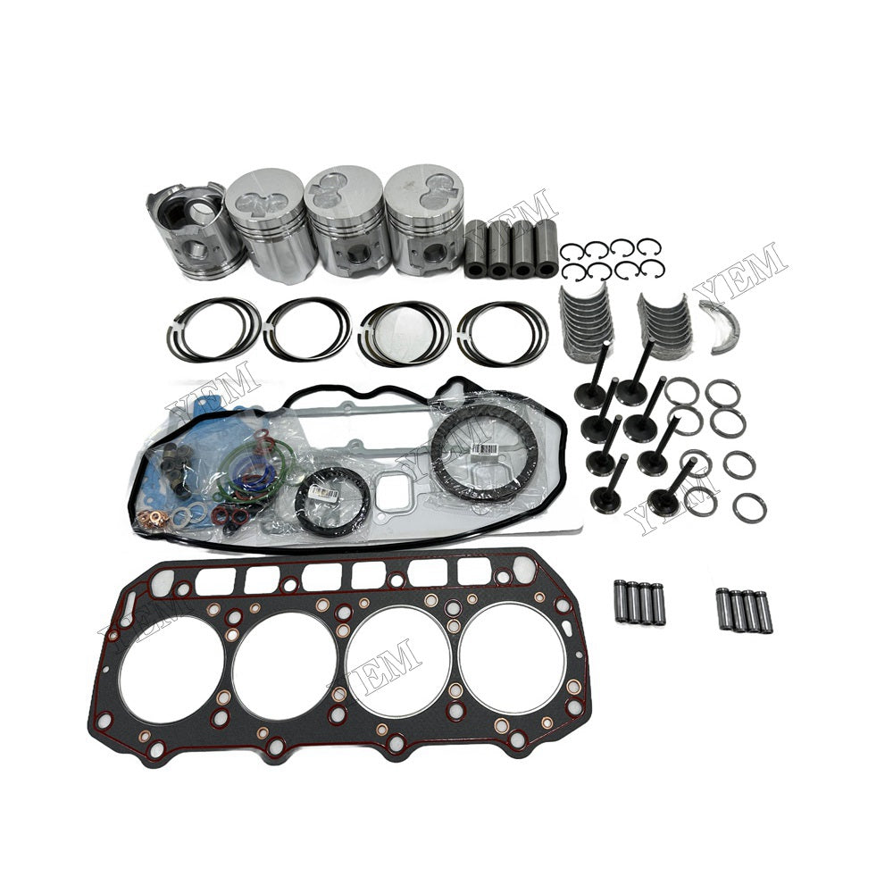 4TNE94 Overhaul Rebuild Kit For Yanmar Engine Kit Engine Piston Ring Gasket