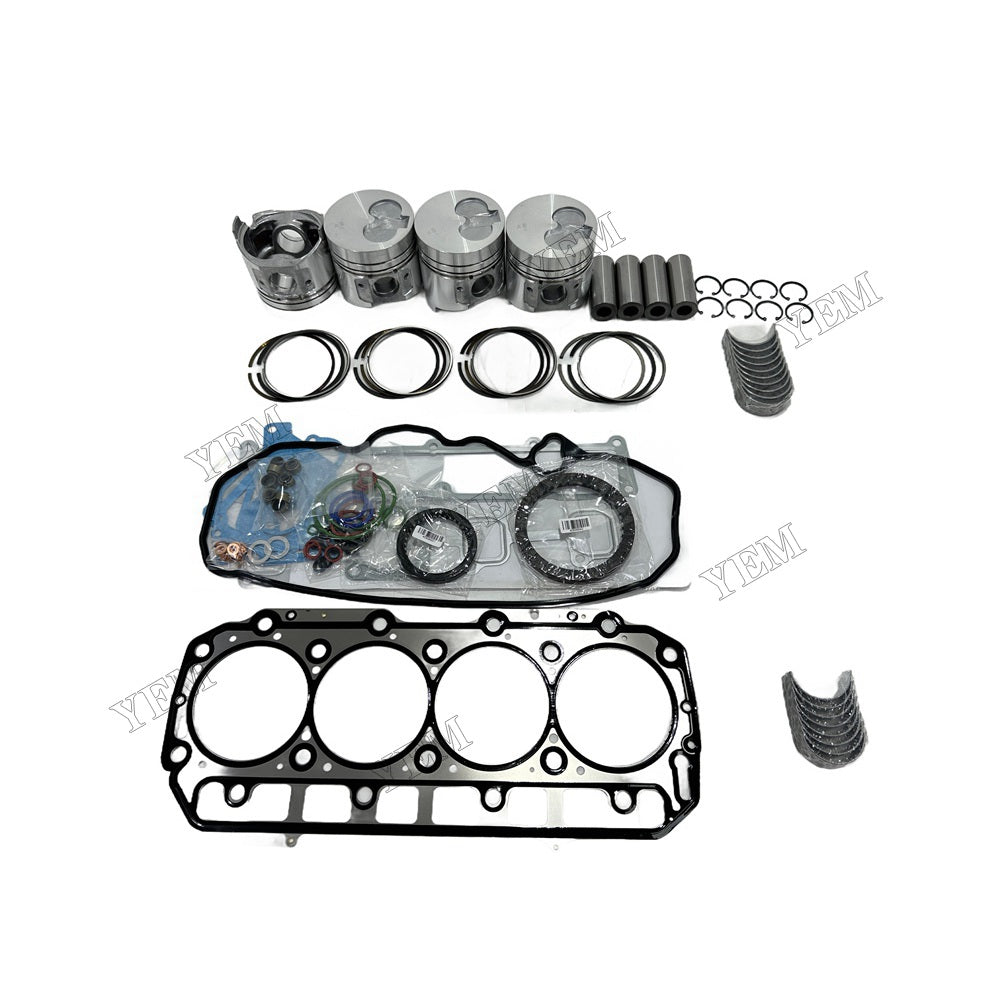 4TNE98 Overhaul Rebuild Kit For Yanmar Engine Kit Engine Piston Ring Gasket