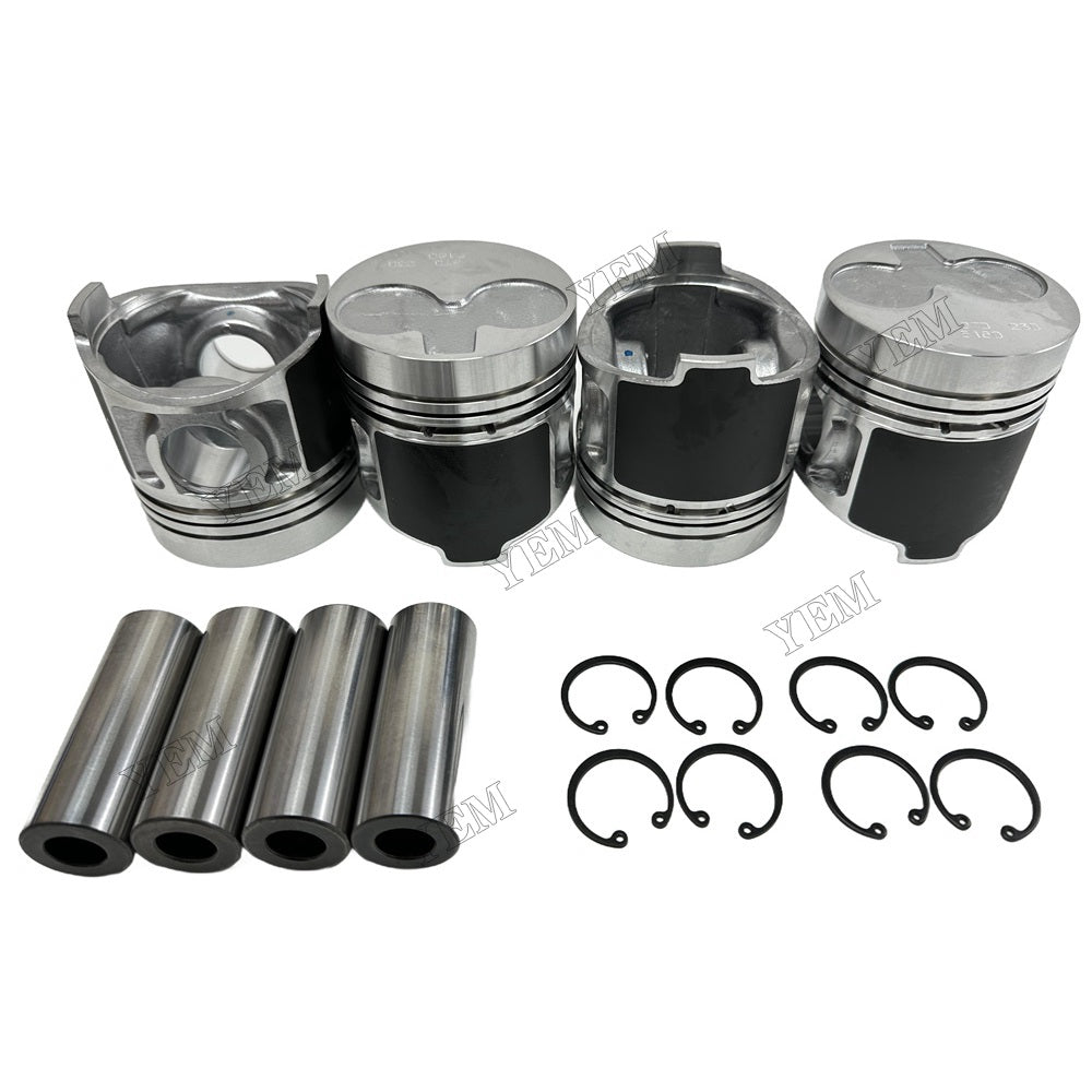 404D-22T 104-22 Piston Kit W/ Ring Set For Perkins 404C 2.2L 404C-22 Engine Takeuchi TW50 Comp Wheel Loader